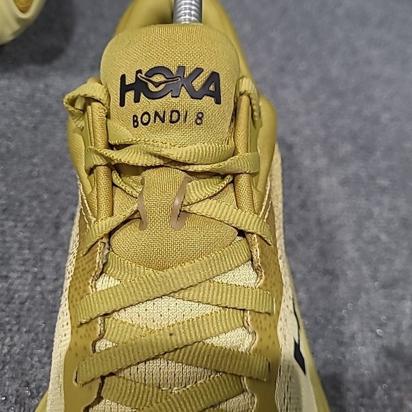 Hoka Bondi 8 Women's Sz 9.5 B Golden Yellow Lichen Celery Root Running Sneakers - Picture 13 of 16